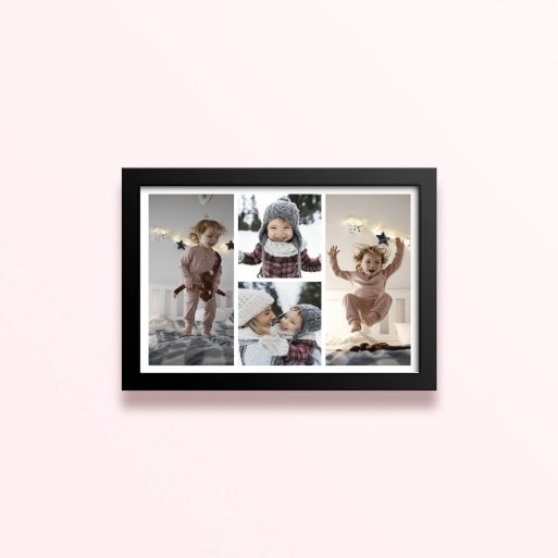 Simple framed prints designs featuring four photos for home decoration.