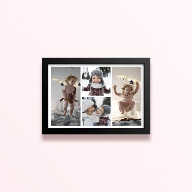Simple framed prints designs featuring four photos for home decoration.