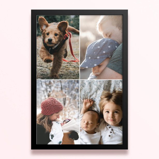 Simple framed prints designs with four photos