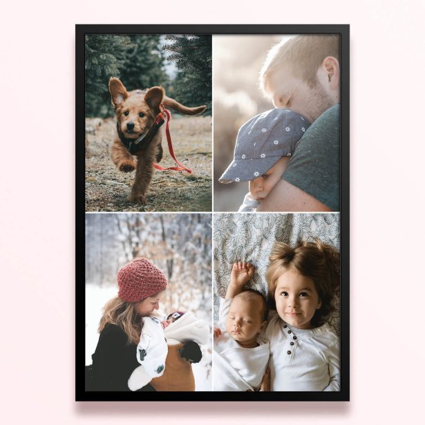 Simple framed prints designs with four photos