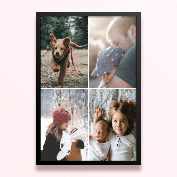 Simple framed prints designs with four photos