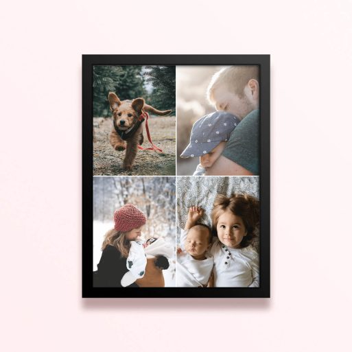 Simple framed prints designs with four photos