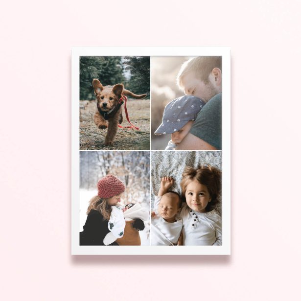 Simple framed prints designs with four photos