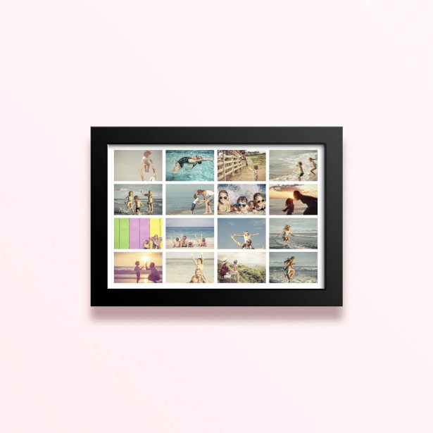 Simple framed prints designs with sixteen photos.