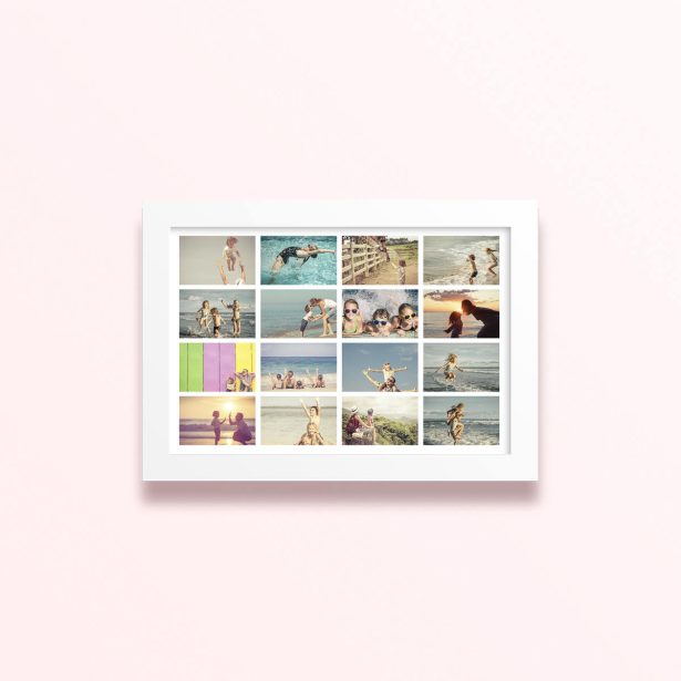 Simple framed prints designs with sixteen photos.