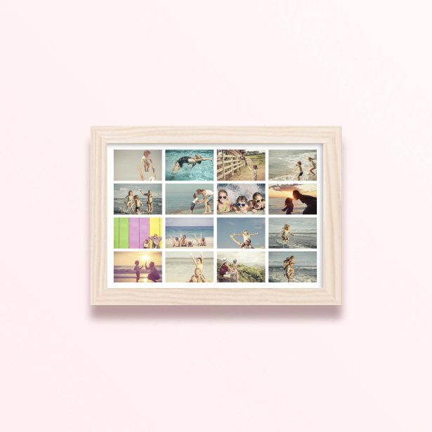 Simple framed prints designs with sixteen photos.