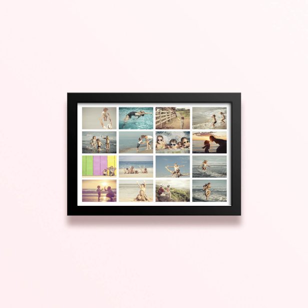 Simple framed prints designs with sixteen photos.