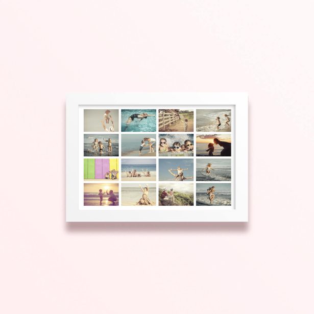 Simple framed prints designs with sixteen photos.