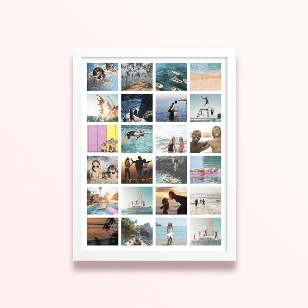 Simple framed prints designs showcasing 24 photographs