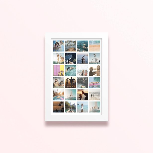 Simple framed prints designs showcasing 24 photographs
