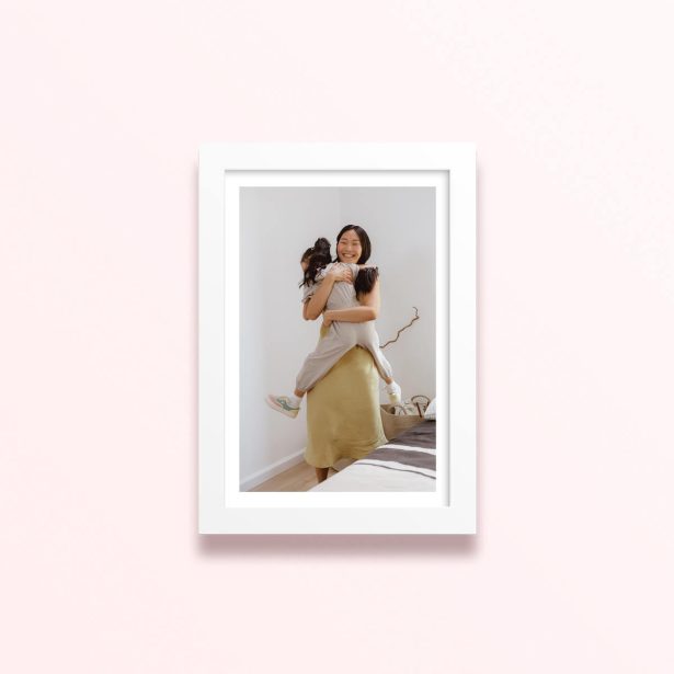 Simple framed prints designs with one photo for personalised gifts