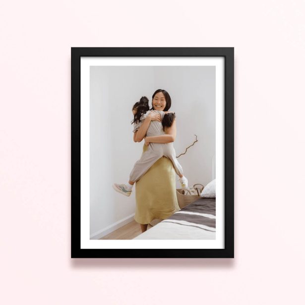 Simple framed prints designs with one photo for personalised gifts