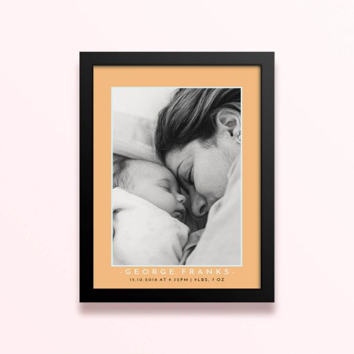 Simple framed prints designs with one photo for personalised gifts