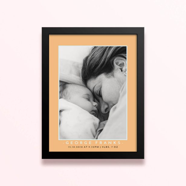 Simple framed prints designs with one photo for personalised gifts