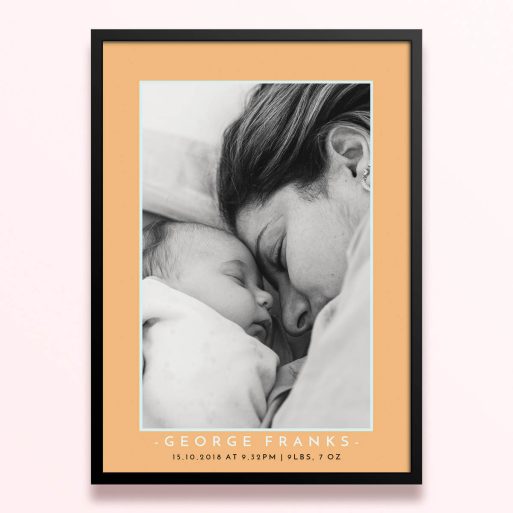Simple framed prints designs with one photo for personalised gifts