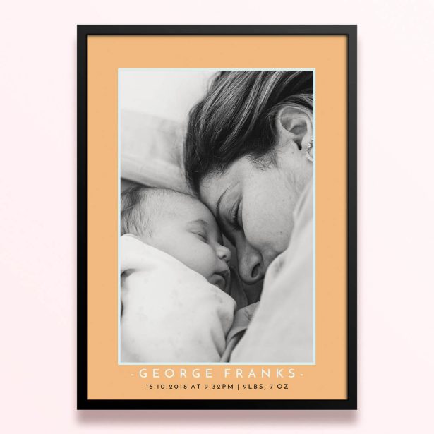 Simple framed prints designs with one photo for personalised gifts