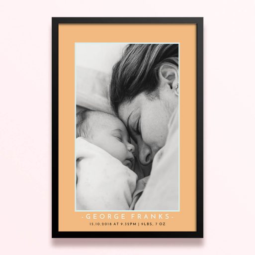 Simple framed prints designs with one photo for personalised gifts