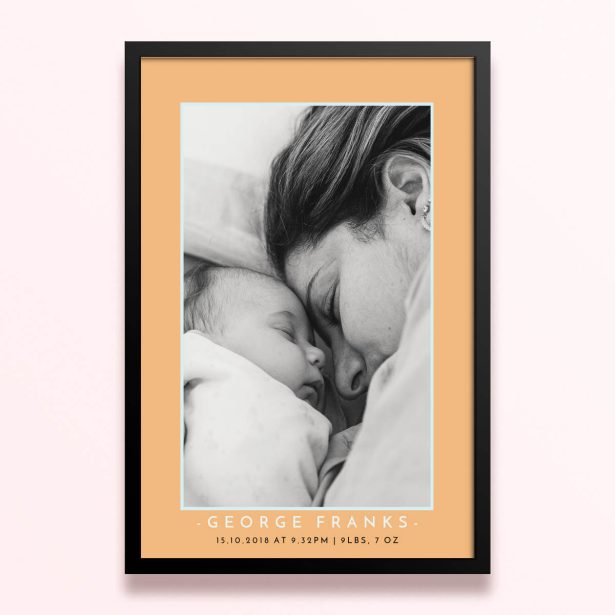 Simple framed prints designs with one photo for personalised gifts