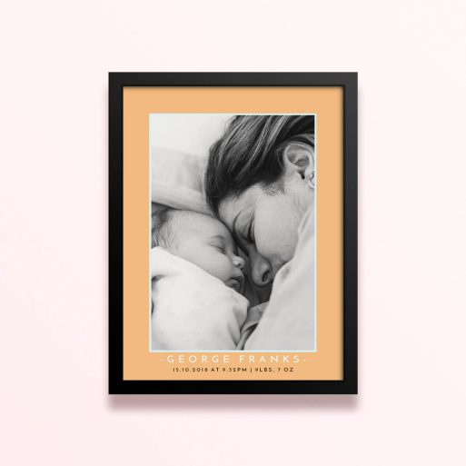 Simple framed prints designs with one photo for personalised gifts