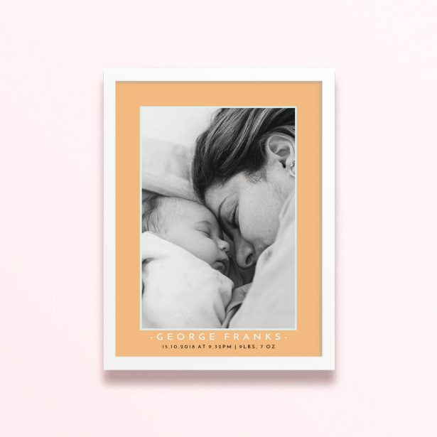 Simple framed prints designs with one photo for personalised gifts