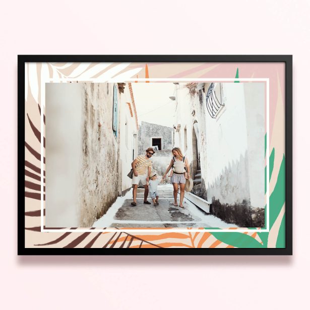 Simple framed prints designs featuring one photo in a decorative border