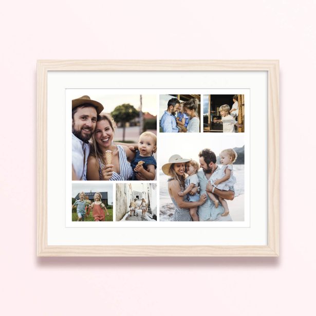 six snapshots framed mounted photo print family moments 400x300 landscape wood - Six Snapshots