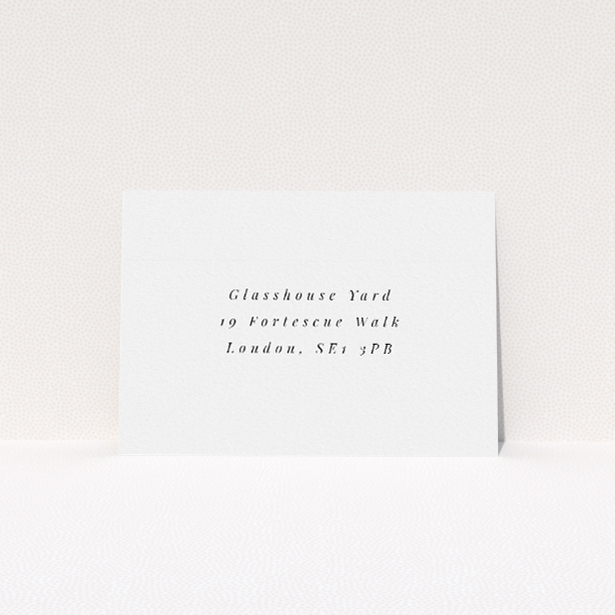Stained Glass RSVP card - Blend of tradition and modernity with minimalist aesthetic and hand-scripted typography for wedding response card. This is a view of the back