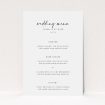 Stained Glass wedding menu template with elegant frames resembling classic stained glass artistry, featuring a serene teal and mauve border against a crisp white backdrop, perfect for couples desiring contemporary yet timeless elegance, setting the tone for a memorable celebration This is a view of the front