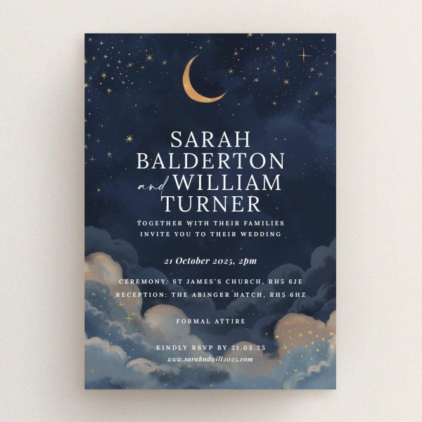 Starry, Starry Night in Wedding Order of Service