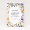 Summerfield Bloom Wedding Invitation - Vibrant Wildflower Frame. This is a view of the front
