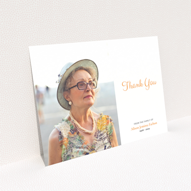 Funeral thank you card reverse side design named Landscape by Utterly Printable with no photos