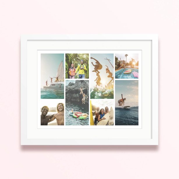 sunlit moments collage photo print framed mounted designs 400x300 landscape white - Sunlit Moments Collage