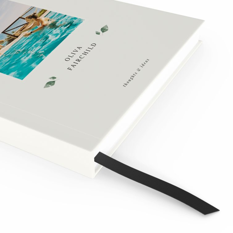 Personalised notebook design with one photo for custom printing by Utterly Printable.