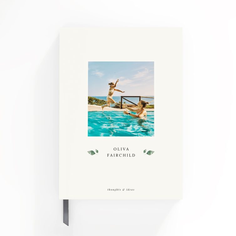 Personalised notebook design with one photo for custom printing by Utterly Printable.