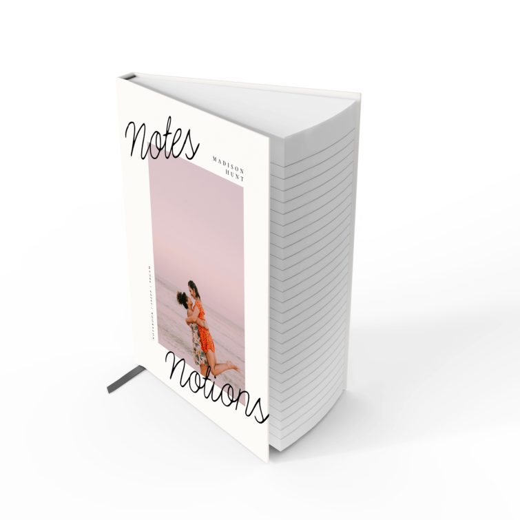 Personalised notebook design with one photo, ideal for custom printing with Utterly Printable.