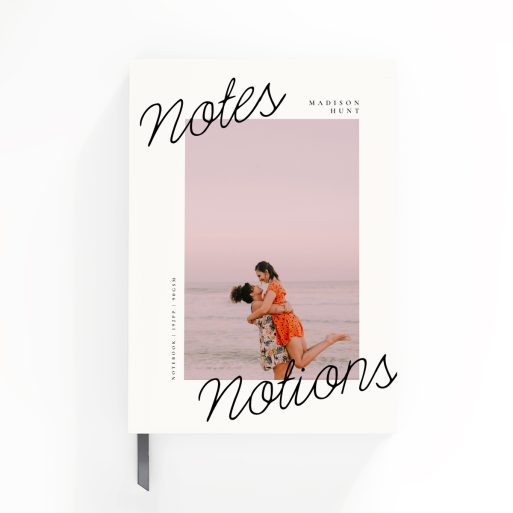 Personalised notebook design with one photo, ideal for custom printing with Utterly Printable.