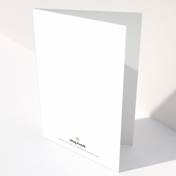 Baby thank you card with one photo and text template for personalisation