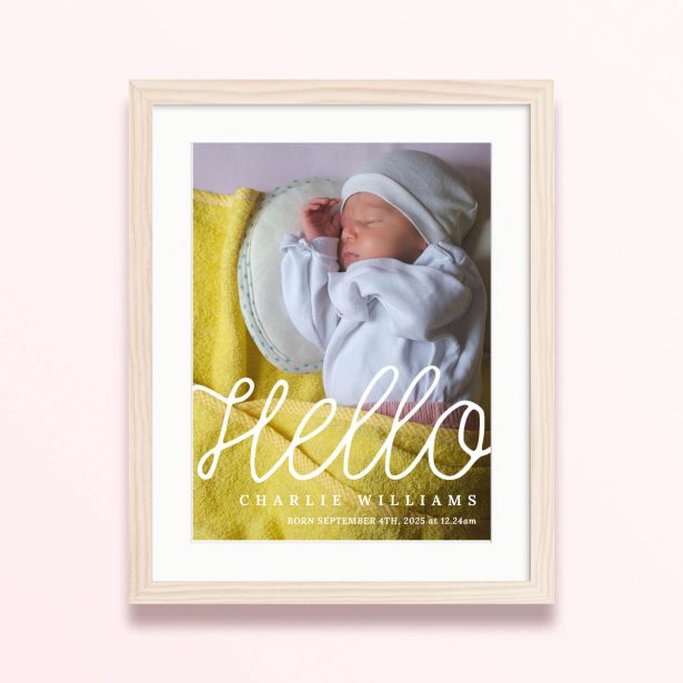 tender beginnings framed mounted photo print newborn 400x300 portrait wood - Tender Beginnings