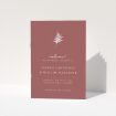 Elegant Terracotta Sprig Wedding Order of Service Booklet. This is a view of the front