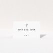 Thistle Simple Place Cards - Elegant Minimalist Wedding Place Card Template. This is a view of the front