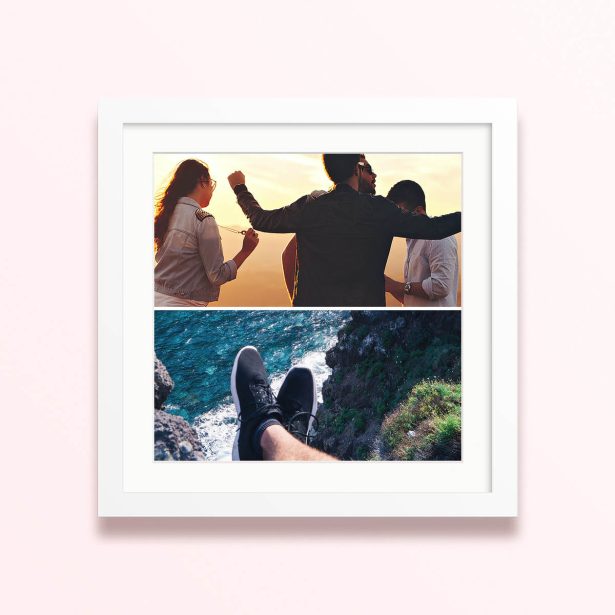 three snapshot memories framed mounted photo print design 300x300 square white - Three Snapshot Memories