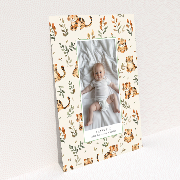 Baby thank you card design with white background - Portrait