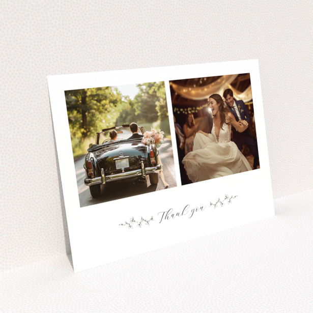 Landscape design for wedding thank you card with no photos on the back page