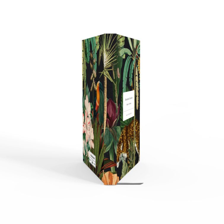 Jungle-themed personalised notebook cover design with one photo, perfect for stylish stationery lovers.