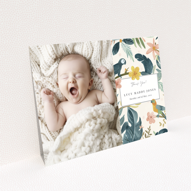 Baby thank you card reverse design Landscape with no photos