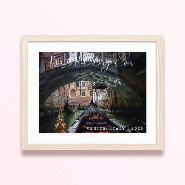 urban reflection framed mounted photo print holiday venice 400x300 landscape wood - Urban Reflection