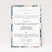 Utterly Printable Blossom Boulevard Wedding Information Insert Card. This is a view of the front