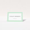 Utterly Printable Border Elegance Wedding Place Card Template - Minimalist design with classic typography for modern couples. This is a view of the front