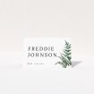 "Botanical Greens place cards - serene wedding stationery with watercolour greenery and classic typefaces". This is a view of the front