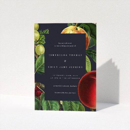 Utterly Printable British Orchard Wedding Order of Service Booklet A5 Design. This is a view of the front